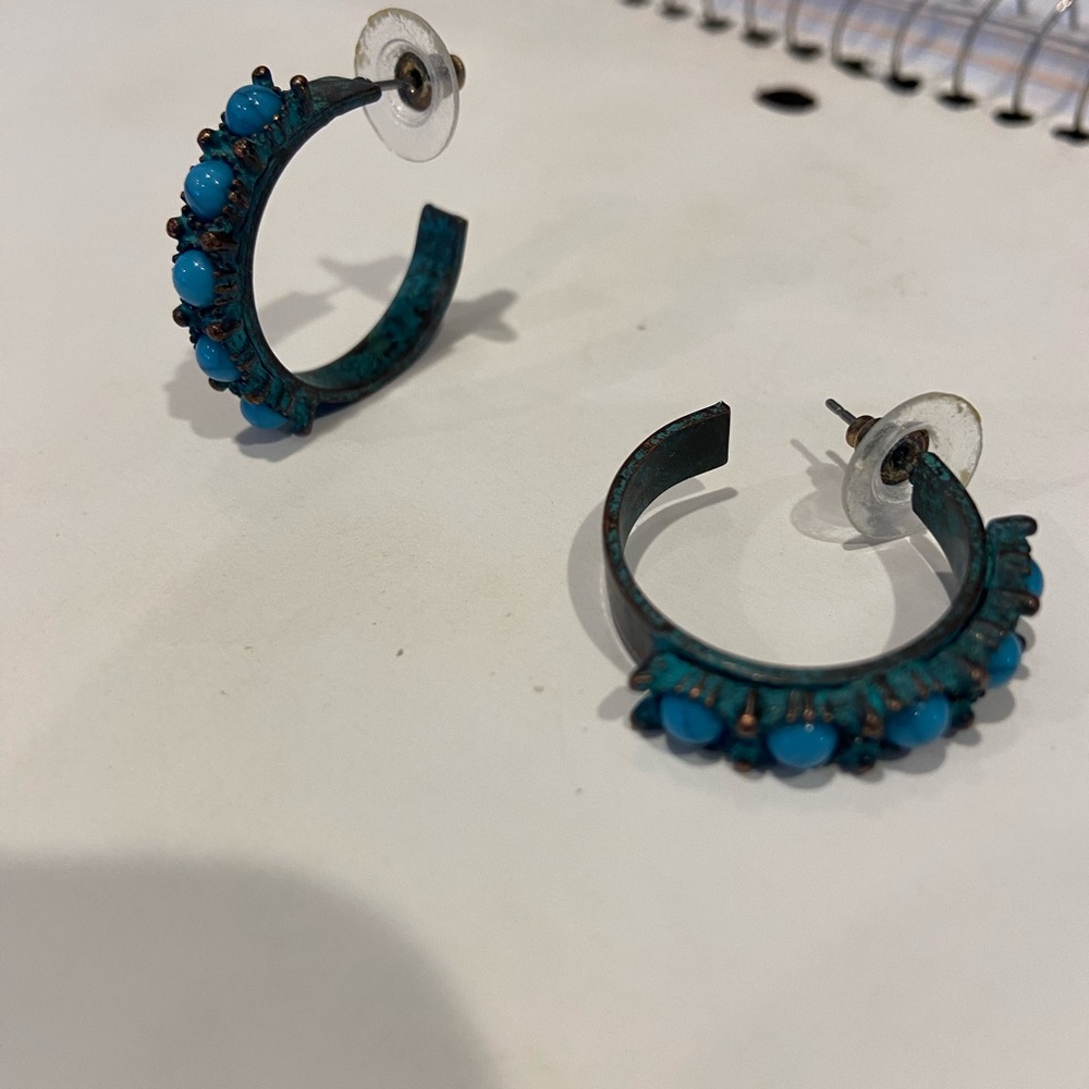 Turquoise Hoop Earrings